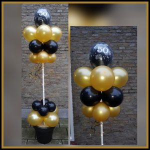 Ballon boom zwart goud