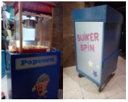 combi suikerspin en popcorn