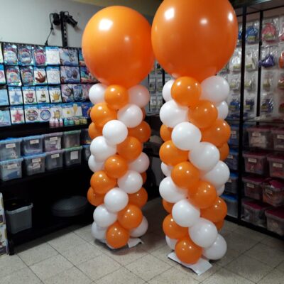 ballon pilaar oranje wit