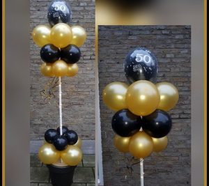 Ballon boom zwart / goud