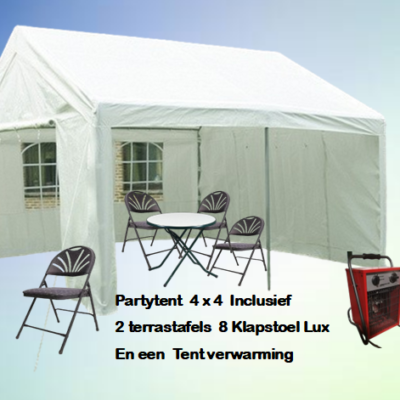 partytent feest set 4 x 4